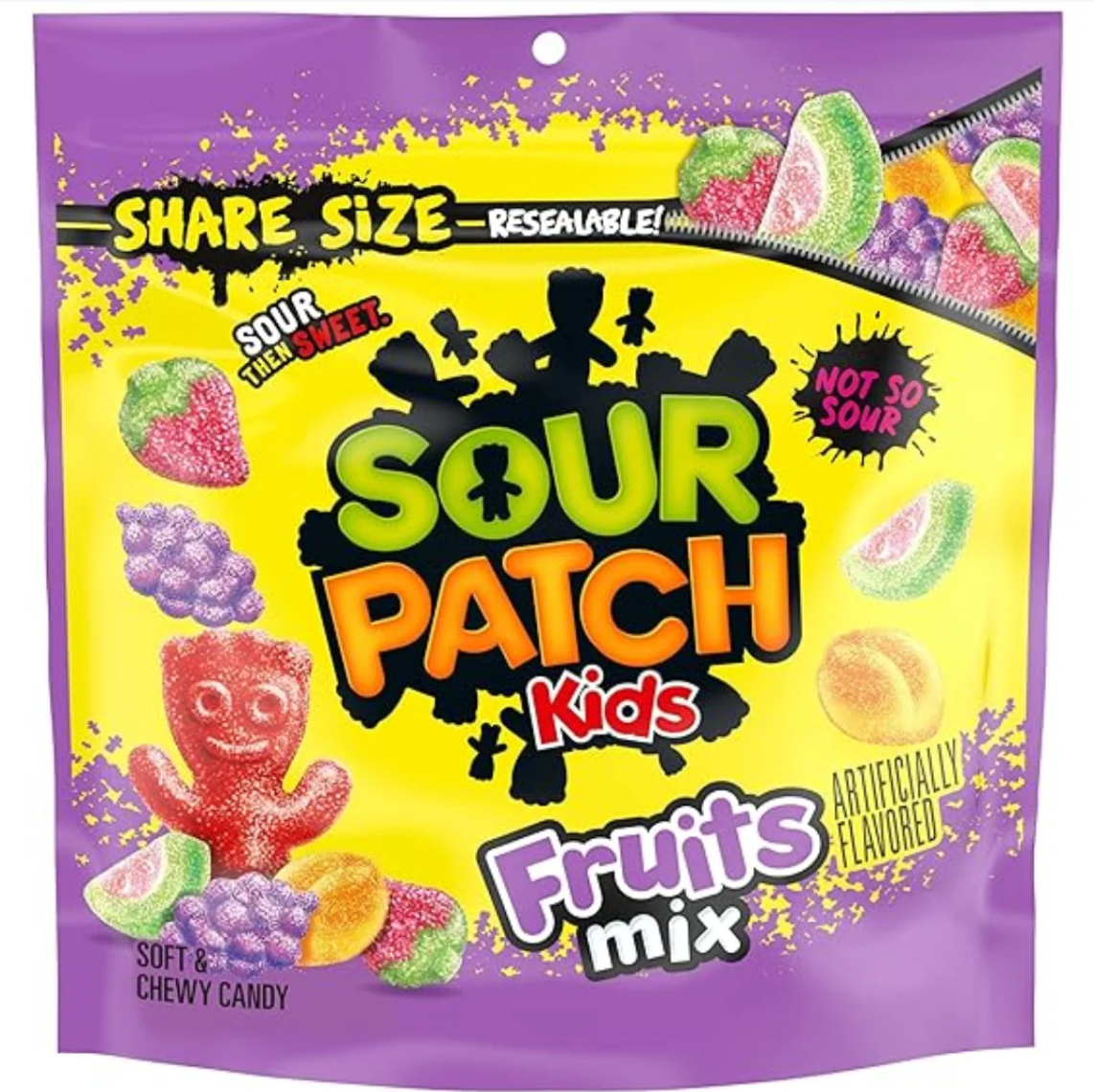 sourpatch010 大包裝 11oz 超酸軟糖 唔同生果味道 1包有齊哂(平行進口)