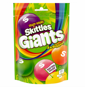 skittle101 Skittles 巨型 Crazy Sours 超酸糖 大大包 132g (平行進口)
