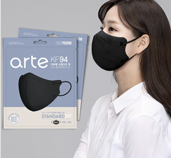香港現貨 (100個 獨立包裝) 韓國製造 Arte 成人KF94 瘦面口罩