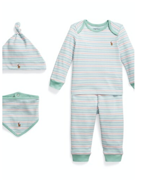 polo209 嬰兒送禮 衣物禮物盒 4件裝 9個月大嬰兒 男女通用(平行進口)
