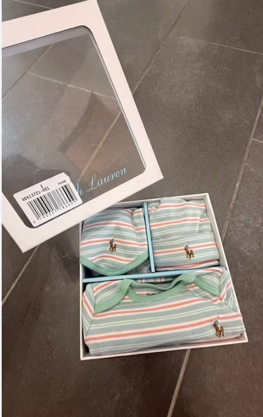polo209 嬰兒送禮 衣物禮物盒 4件裝 9個月大嬰兒 男女通用(平行進口)