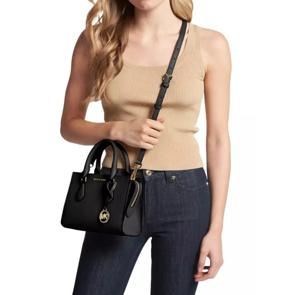 mk010 Small Crossbody Satchel Black (Parallel Import)