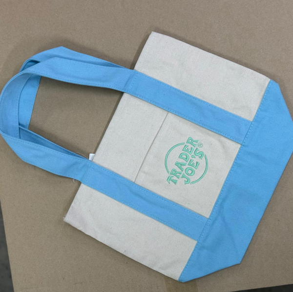 tj179 斷貨款 可愛 Mini Size 粉藍色 帆布手袋仔 夏天必買色（平行進口）