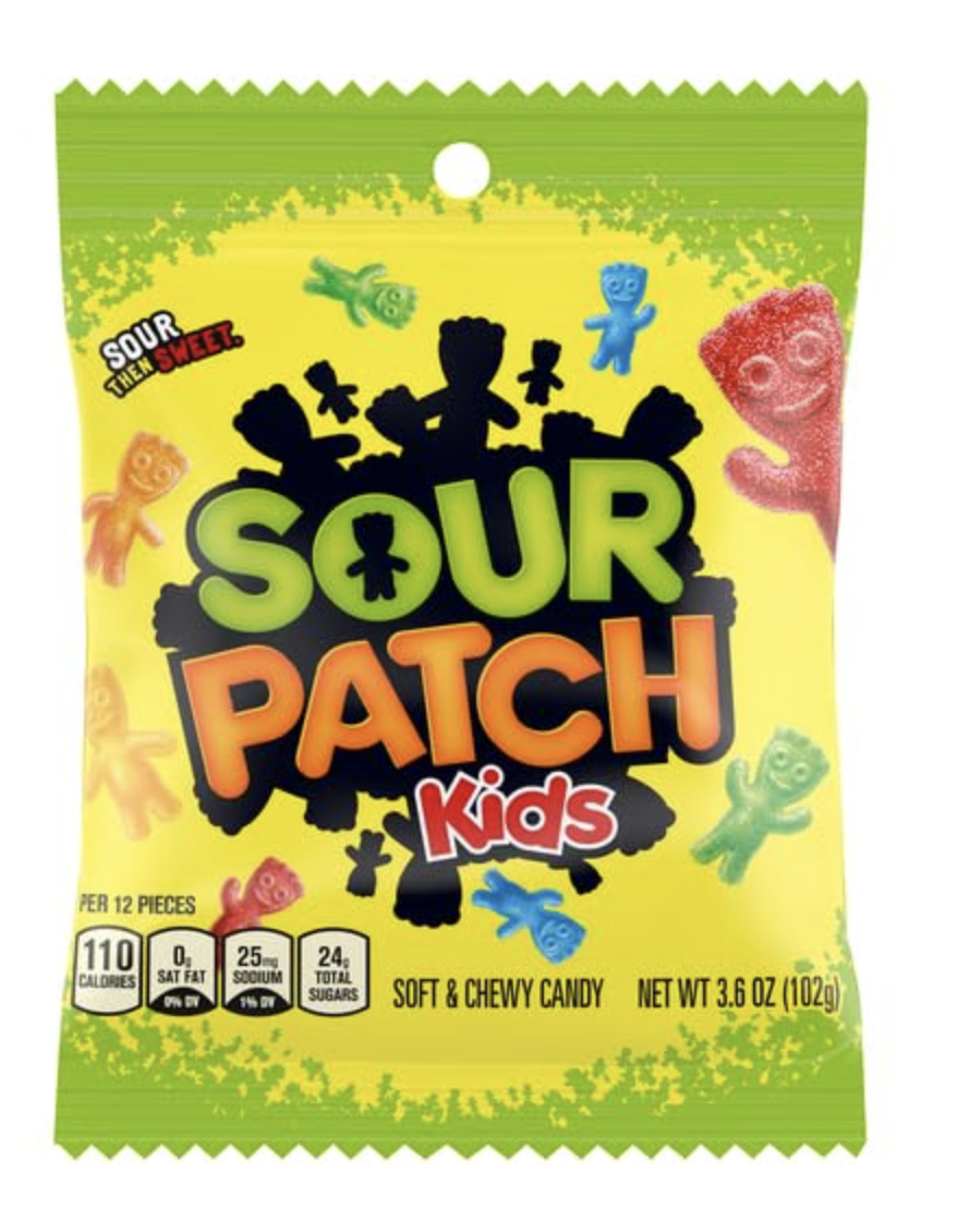 sourpatch002 Sour Patch Kids Original Soft & Chewy Candy, 3.6oz