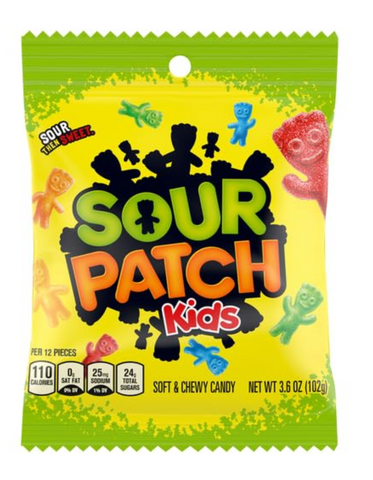 sourpatch002 Sour Patch Kids Original Soft & Chewy Candy, 3.6oz
