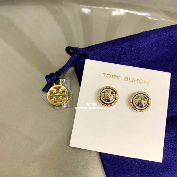 香港現貨 Tory Burch Rope Logo Stud Earring
