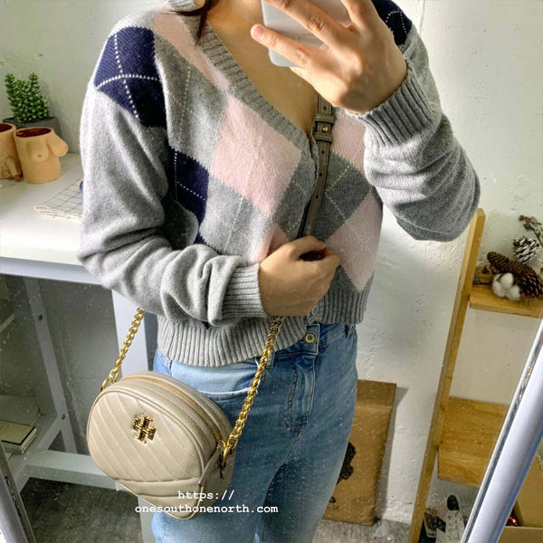 香港現貨 Tory Burch Kira Chevron Small Camera Bag
