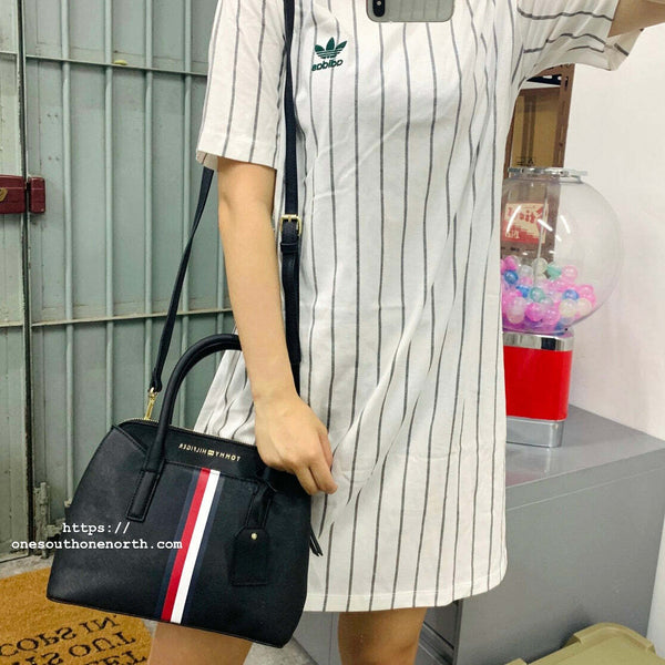 香港現貨 Tommy Signature Stripe Mini Satchel