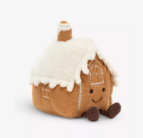 jelly060 可愛薑餅人屋 送禮必備 Gingerbread House 20cm (平行進口)