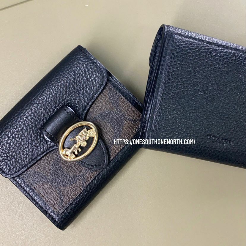 香港現貨 Coach Georgie Small Wallet In Signature Canvas