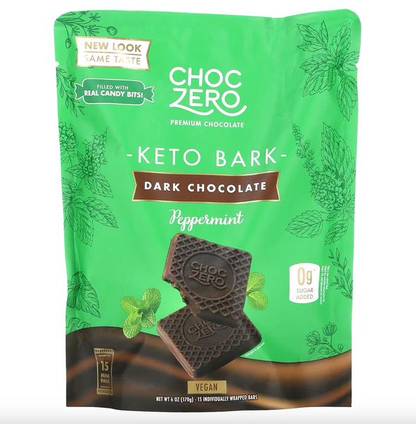 choc007 無糖薄荷黑朱古力塊 15塊 生酮飲食必需買 唔生酮減肥口痕都可以食  平行進口
