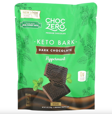 choc007 無糖薄荷黑朱古力塊 15塊 生酮飲食必需買 唔生酮減肥口痕都可以食  平行進口