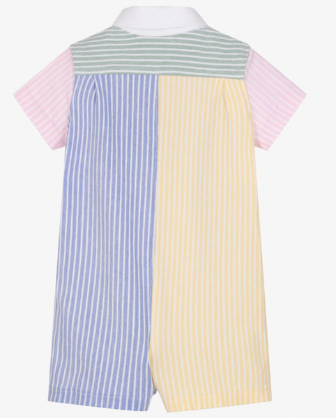 香港現貨 Ralph Lauren Baby Striped Cotton Mesh Fun Shortall
