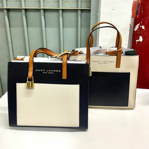 香港現貨 Marc Jacobs Mini Grind Coated Leather Tote Color Block