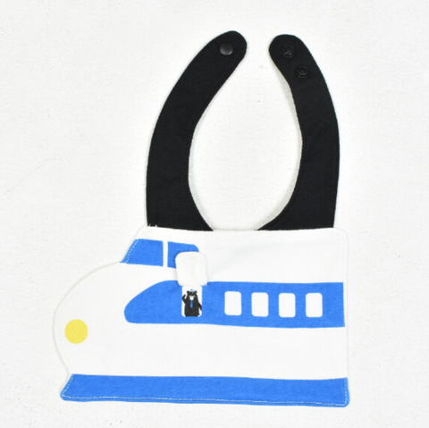 bib002 香港現貨 日本 新幹線  口水肩 有一隻熊車長係入面