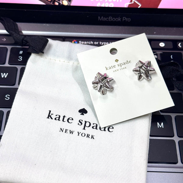 香港現貨 kate spade bourgeois 蝴蝶結 銀色