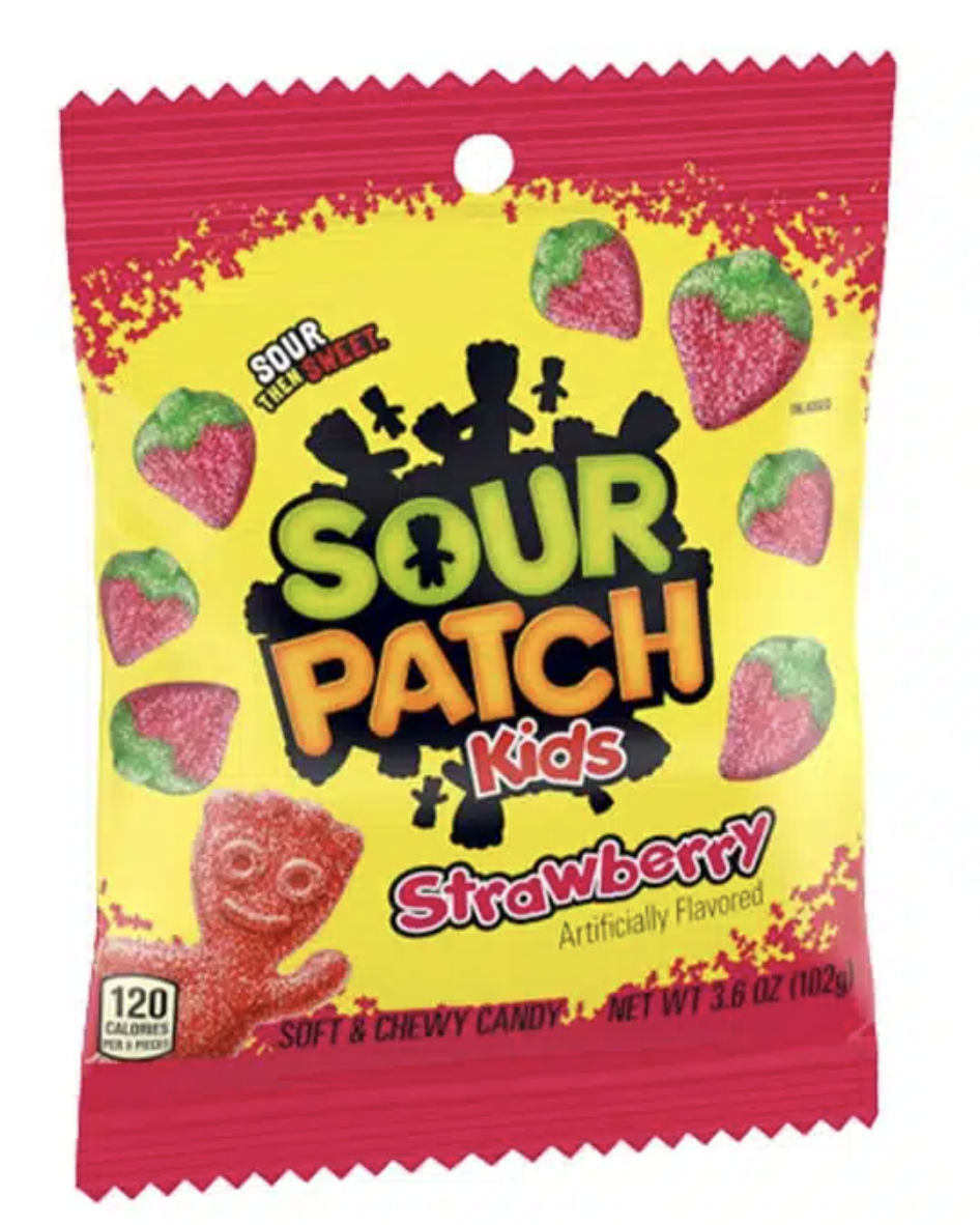 sourpatch001 Sour Patch Kids Strawberry Peg Bag 102g