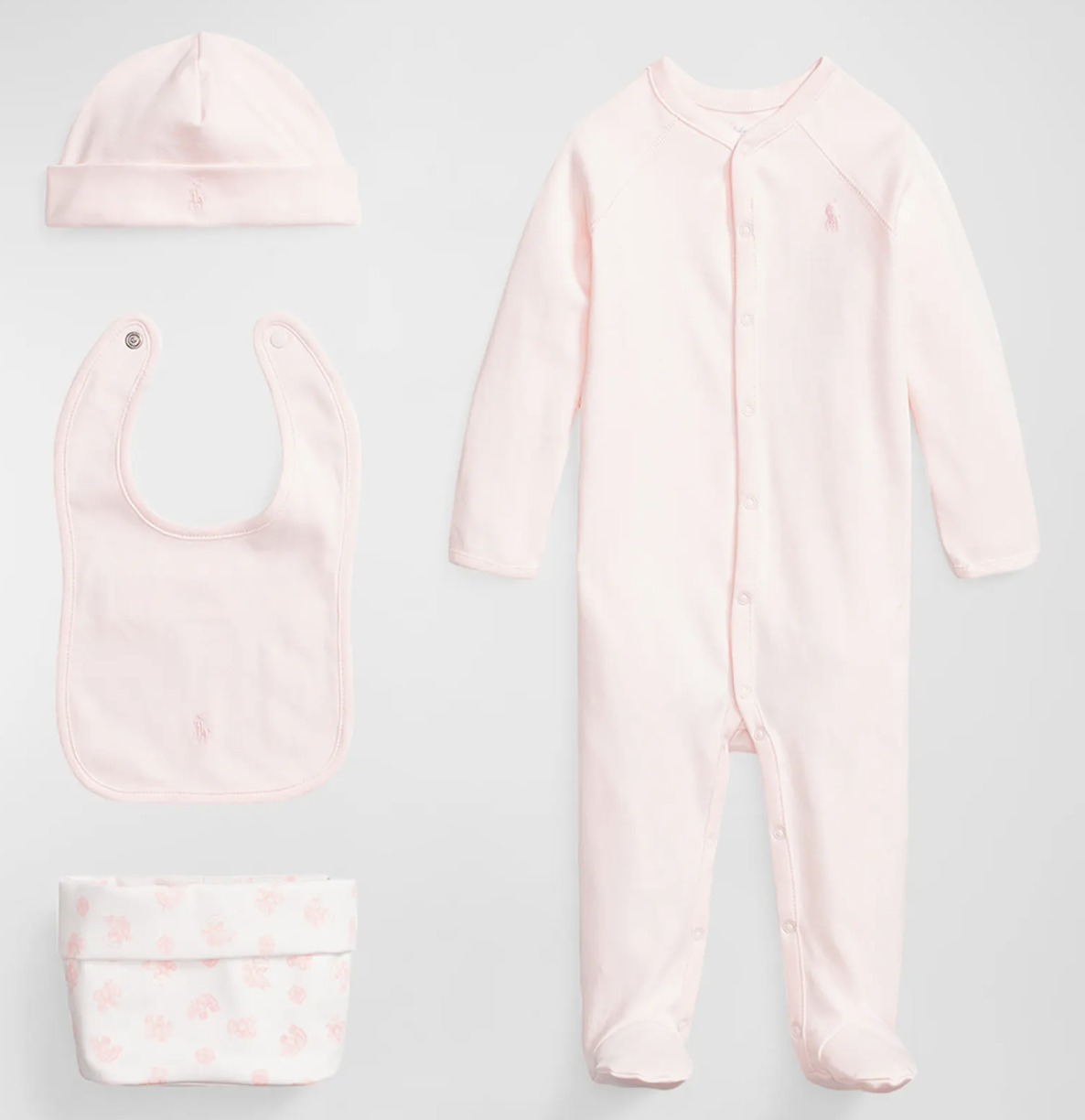 香港現貨 Polo Gift Set 4 in 1 Pink 6-9M