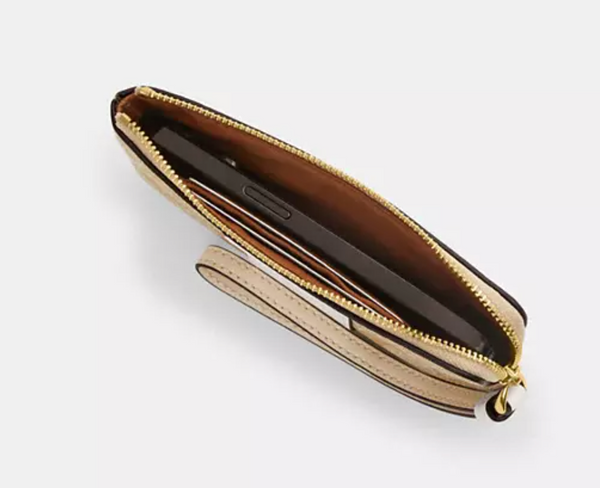 Coach148  經典logo皮 拼白色 拉鍊皮革手提包