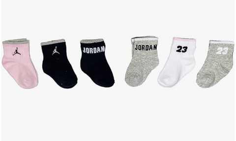 香港現貨 Air Jordan 一pack 6對 小童 嬰兒 襪  2-4 Years