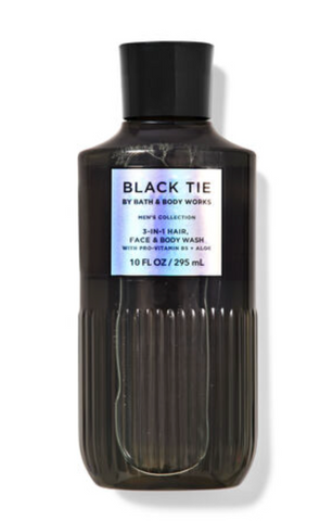bbw138 Mens Black Tie 3-in-1 Hair, Face & Body Wash