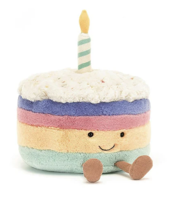 香港現貨 Jellycat  Rainbow Birthday Cake 26cm