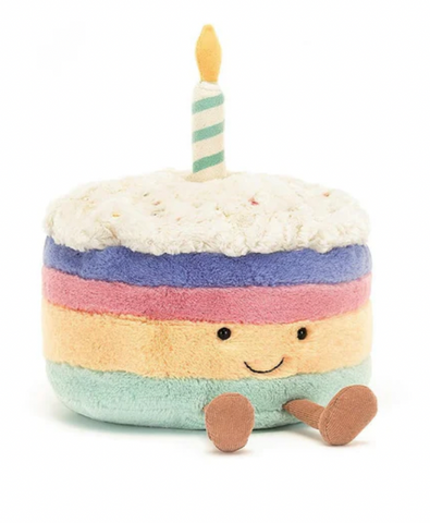 香港現貨 Jellycat  Rainbow Birthday Cake 26cm