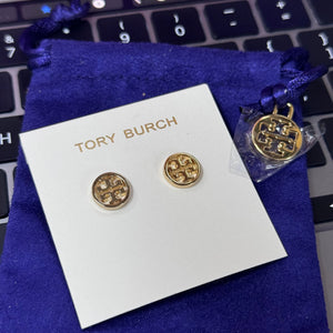 香港現貨 Tory Burch Logo Circle Stud Earrings