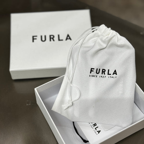 Furla204 香港現貨 防刮皮 禮盒黑色經典卡包 卡套 【平行進口】