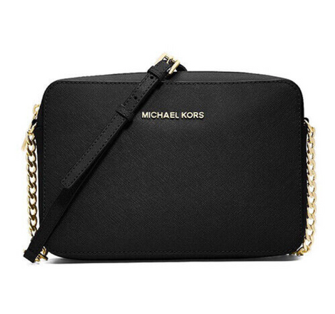 香港現貨 Michael Kors 黑色 金鏈實用斜背包