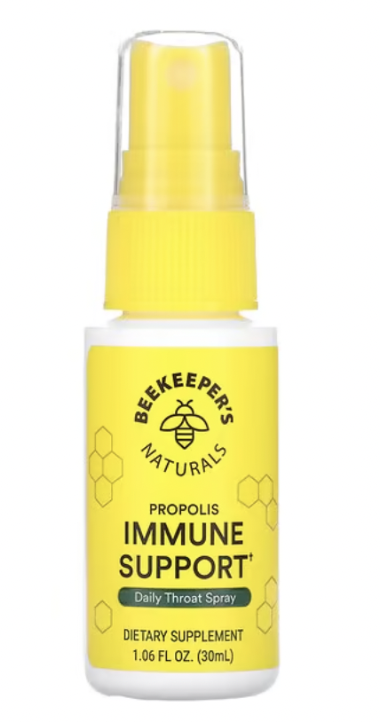 beekeeper002 Beekeeper's Naturals, Propolis Immune Support, Daily Throat Spray, 1.06 fl oz (30 ml)