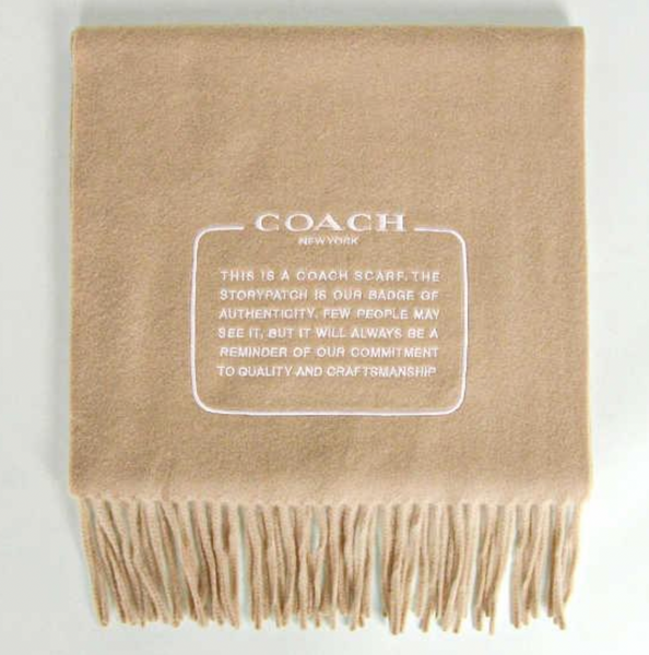 Caoch141 香港現貨 Coach 100% cashmere Scarf CAMEL