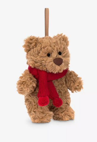 jelly031 Bartholomew Bear Christmas hanging decoration 12cm