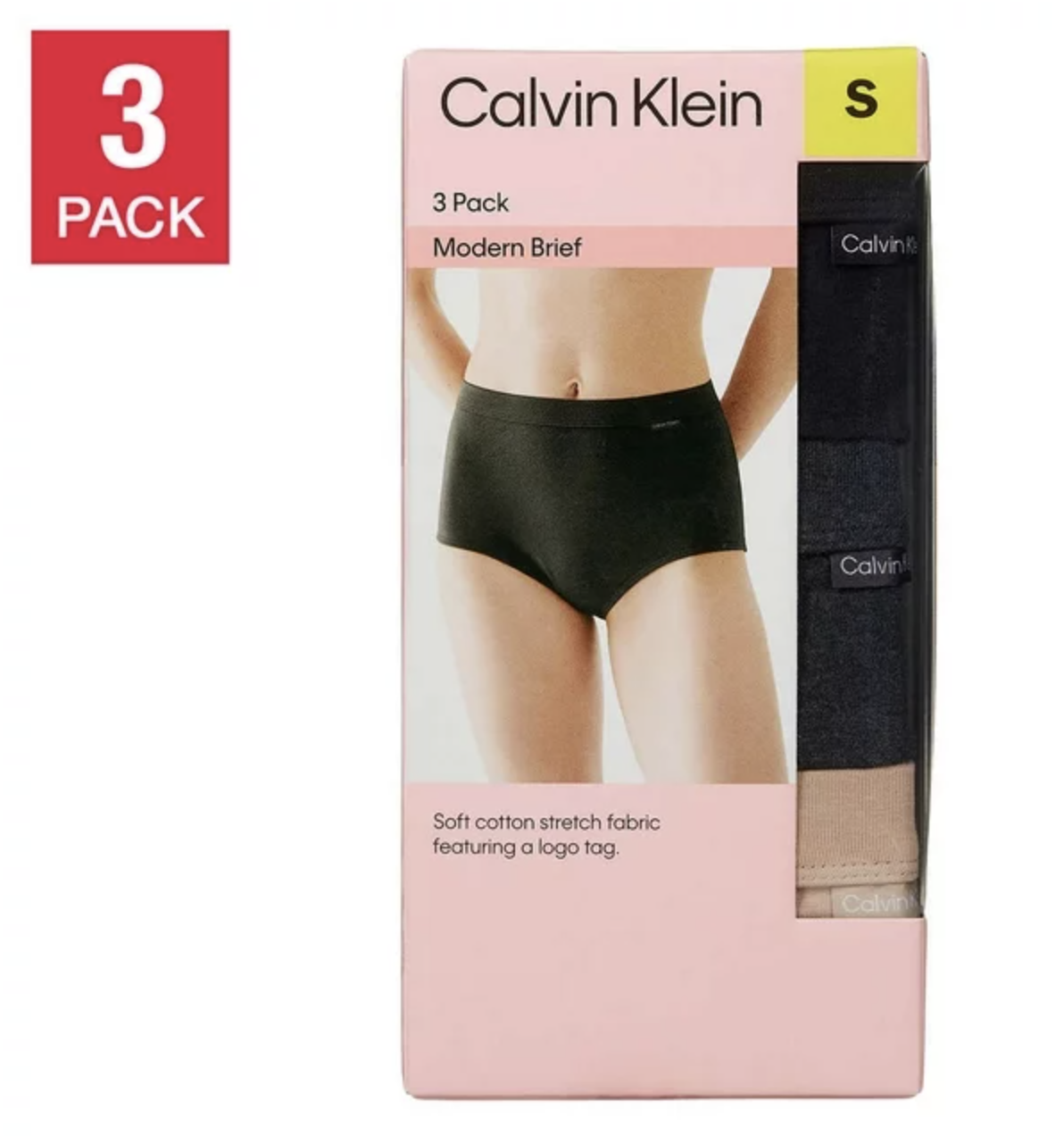 CK1701 CALVIN KLEIN 3色 女裝棉質內褲(1盒3條)【平行進口】