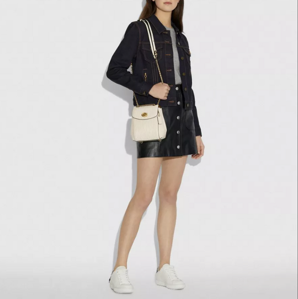 香港現貨 Coach Parker 16 Convertible Backpack (White Quilting)