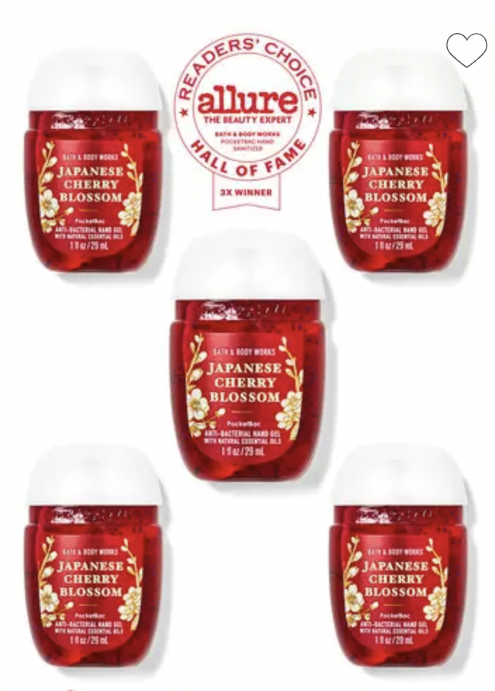 bbw132 Japanese Cherry Blossom Pocketbac Hand Sanitizer 5-Pack, 1 fl oz / 29 mL Each
