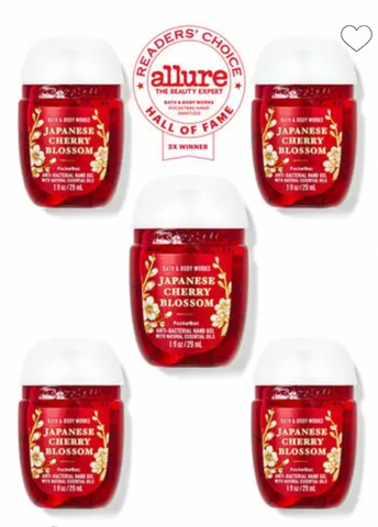bbw132 Japanese Cherry Blossom Pocketbac Hand Sanitizer 5-Pack, 1 fl oz / 29 mL Each