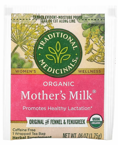mm001Traditional Medicinals, Organic Mother's Milk, Original with Fennel & Fenugreek, Caffeine Free, 32 Wrapped Tea Bags, 1.98 oz (56 g)