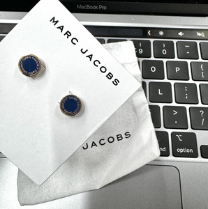 MJ114 Marc Jacobs - Marc Jacobs 小圓圈耳環，送人一流 生日禮物 深藍色【平行輸入】