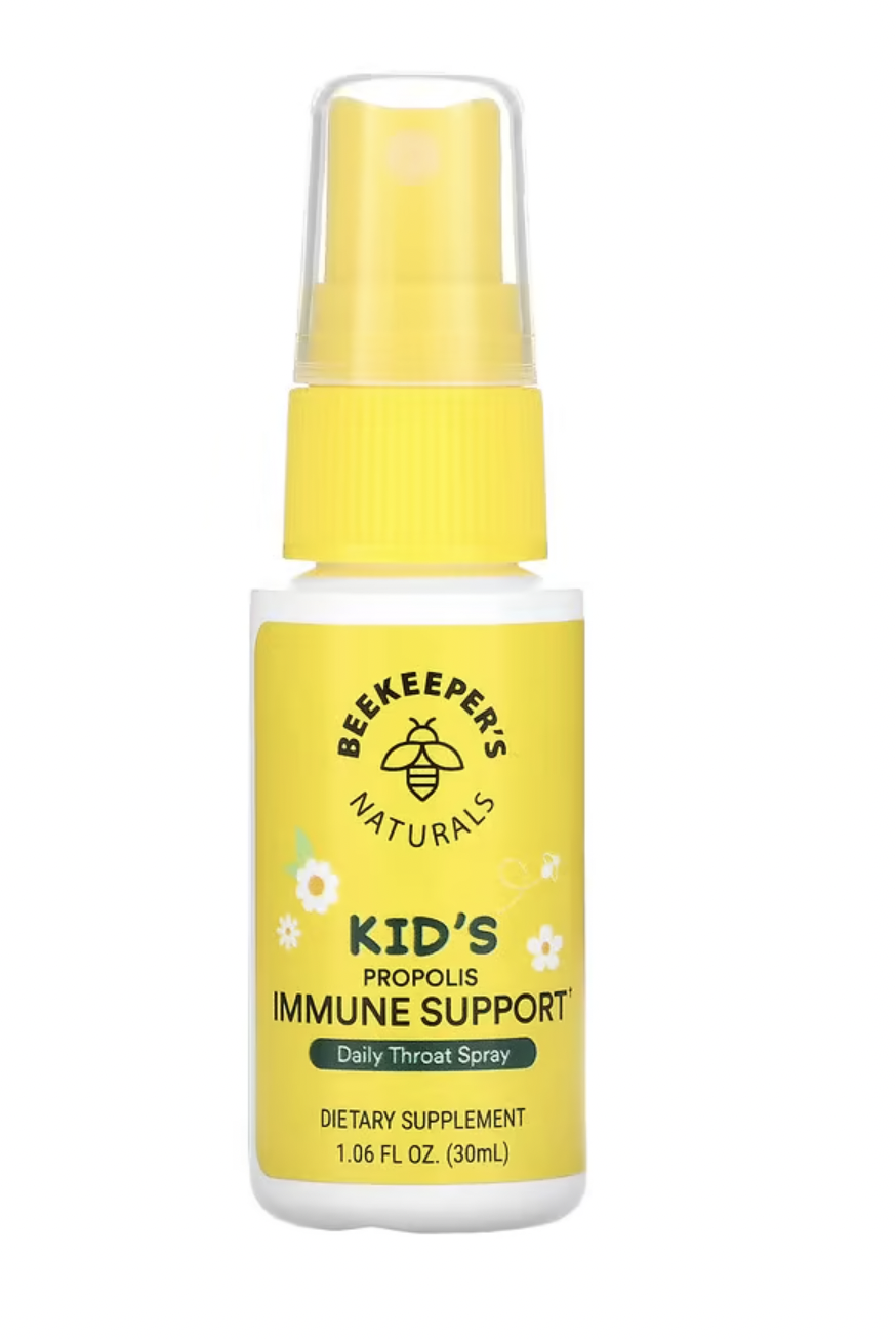 beekeeper001 Beekeeper's Naturals, Kids, Propolis Immune Support, Daily Throat Spray, 1.06 fl oz (30 ml)