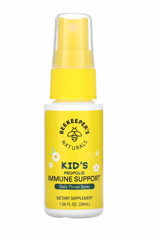 beekeeper001 Beekeeper's Naturals, Kids, Propolis Immune Support, Daily Throat Spray, 1.06 fl oz (30 ml)