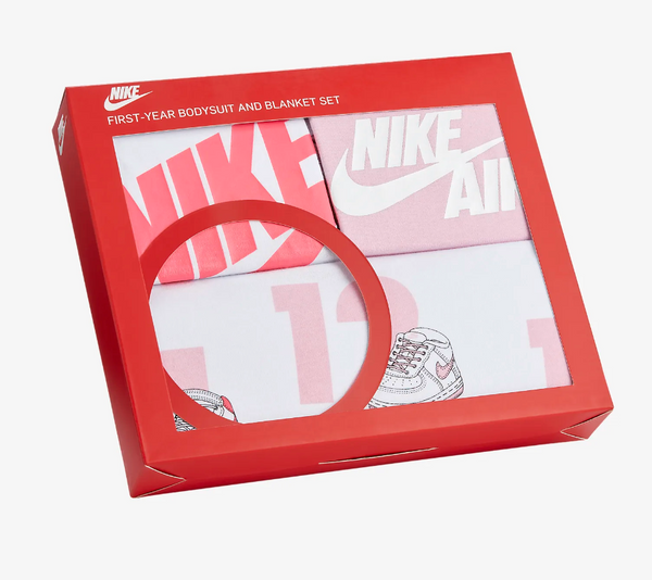 nike002 香港現貨 Nike One Year Old Gift set (2 bodysuits and one blanket)