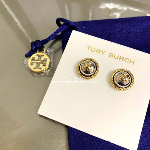 香港現貨 Tory Burch Rope Logo Stud Earring