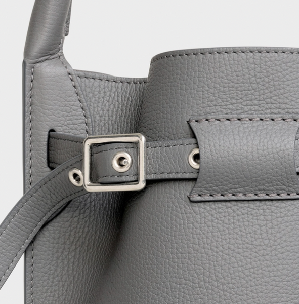 香港現貨 Big Bag Nano Bucket In Supple Grained Calfskin Grey (with dust bag)