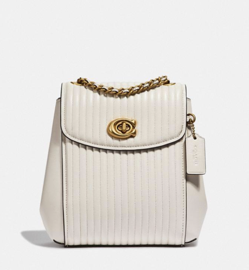 香港現貨 Coach Parker 16 Convertible Backpack (White Quilting)