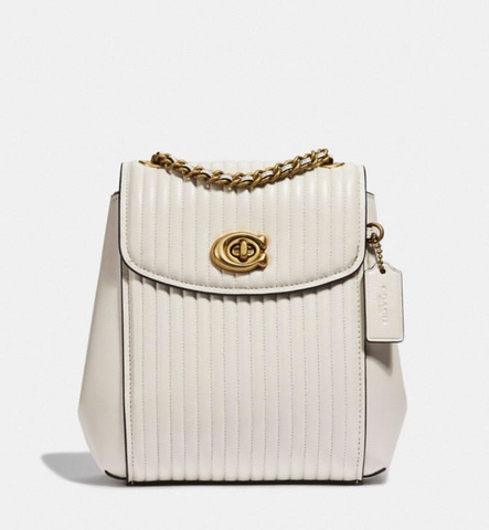 香港現貨 Coach Parker 16 Convertible Backpack (White Quilting)