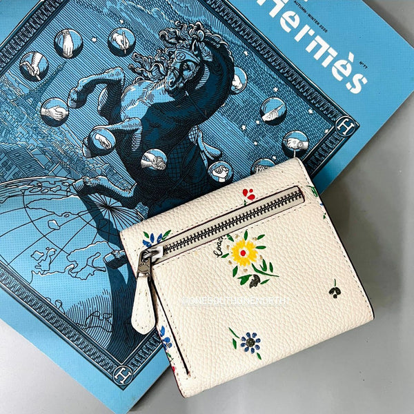 香港現貨 Coach Small Wallet With Wide Flower Print