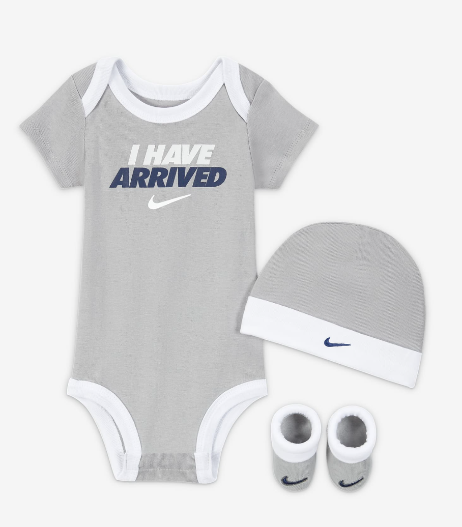 Nike006 香港現貨 Nike I have arrived 6-12M 3 pics gift set