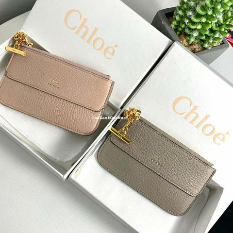 香港現貨 Chloe Drew textured-leather cardholder