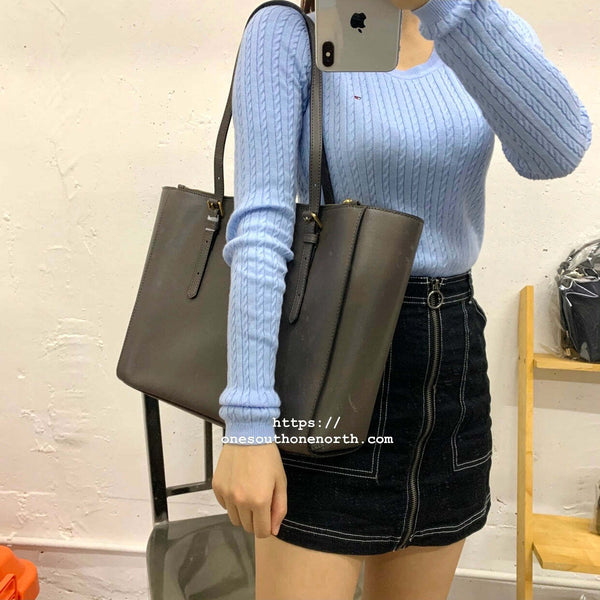 香港現貨 Marc Jacobs Commuter Leather Tote Bag Ash Color